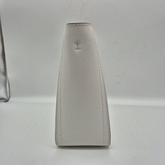 Michael Kors Chelsea Large Silver Convertible Clutch Optic White Shoulder Strap - Picture 6 of 15